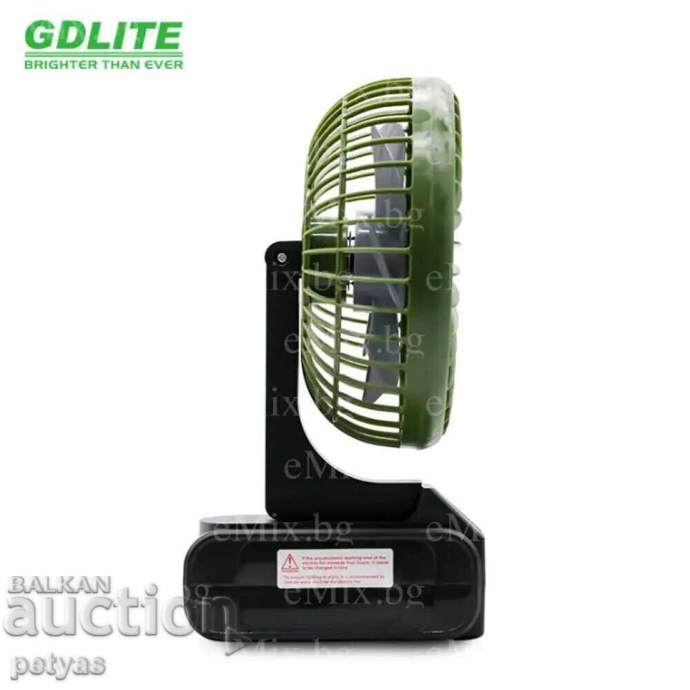 Σύστημα ηλιακού φωτισμού GD-8081 με ανεμιστήρα, 3 λαμπτήρες με τιμή 58.50 BGN | € 29.91