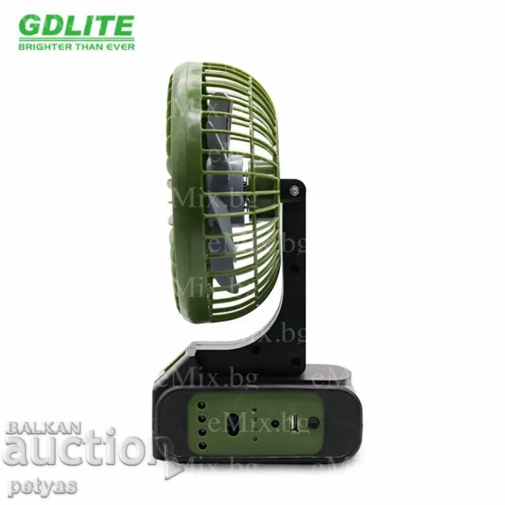 Δημοπρασία Σύστημα ηλιακού φωτισμού GD-8081 με ανεμιστήρα, 3 λαμπτήρες