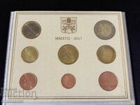 Vatican 2017 - Complete set from 1 cent to 2 euro BU