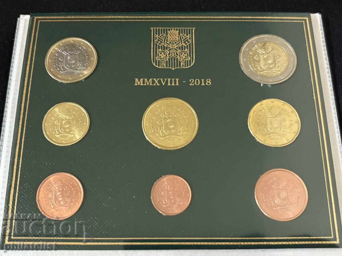 Vatican 2018 - Complete set from 1 cent to 2 euro BU