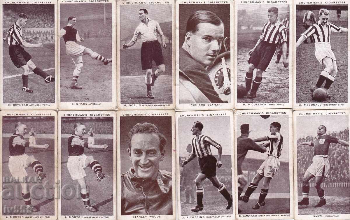 ΠΩΛΩ ΠΑΛΙΕΣ ΚΑΡΤΕΣ ΤΣΙΓΑΡΩΝ ΜΕ ΠΟΔΟΣΦΑΙΡΙΣΤΕΣ - ΑΓΓΛΙΑ 1938