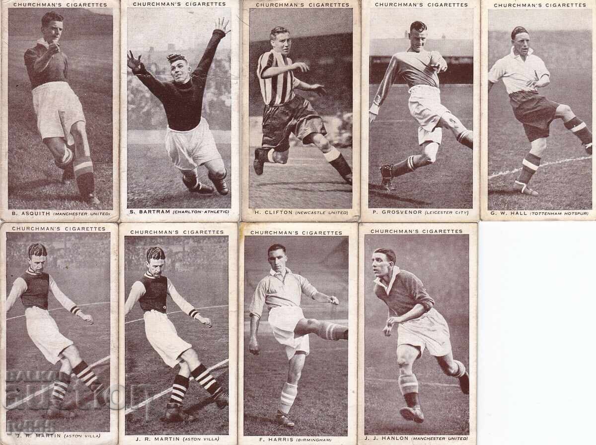 ΠΩΛΩ ΠΑΛΙΕΣ ΚΑΡΤΕΣ ΤΣΙΓΑΡΩΝ ΜΕ ΠΟΔΟΣΦΑΙΡΙΣΤΕΣ - ΑΓΓΛΙΑ 1938