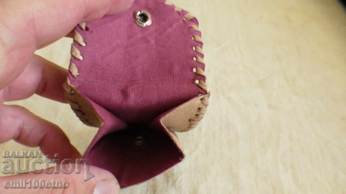 Кожено калъфче портмоне щампа Роза - от соца - 6