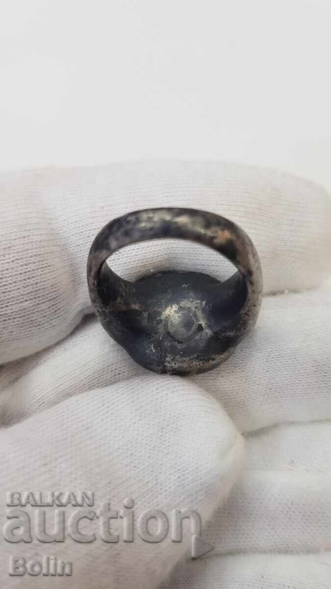 Δημοπρασία Σπάνιο ασημένιο τουρκικό οθωμανικό δαχτυλίδι Αναγέννησης - σφραγίδα Δημοπρασία Σπάνιο ασημένιο τουρκικό οθωμανικό δαχτυλίδι Αναγέννησης - σφραγίδα