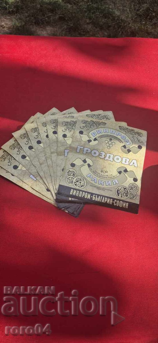 Licitație RACHIU DE STRUGURI - ETICHETE - NOROC !!!