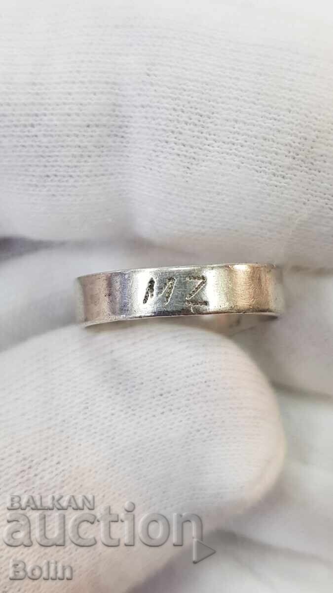Inel de argint european rar, email Fecioara Maria, sec. XIX - 5 Inel de argint european rar, email Fecioara Maria, sec. XIX - 5