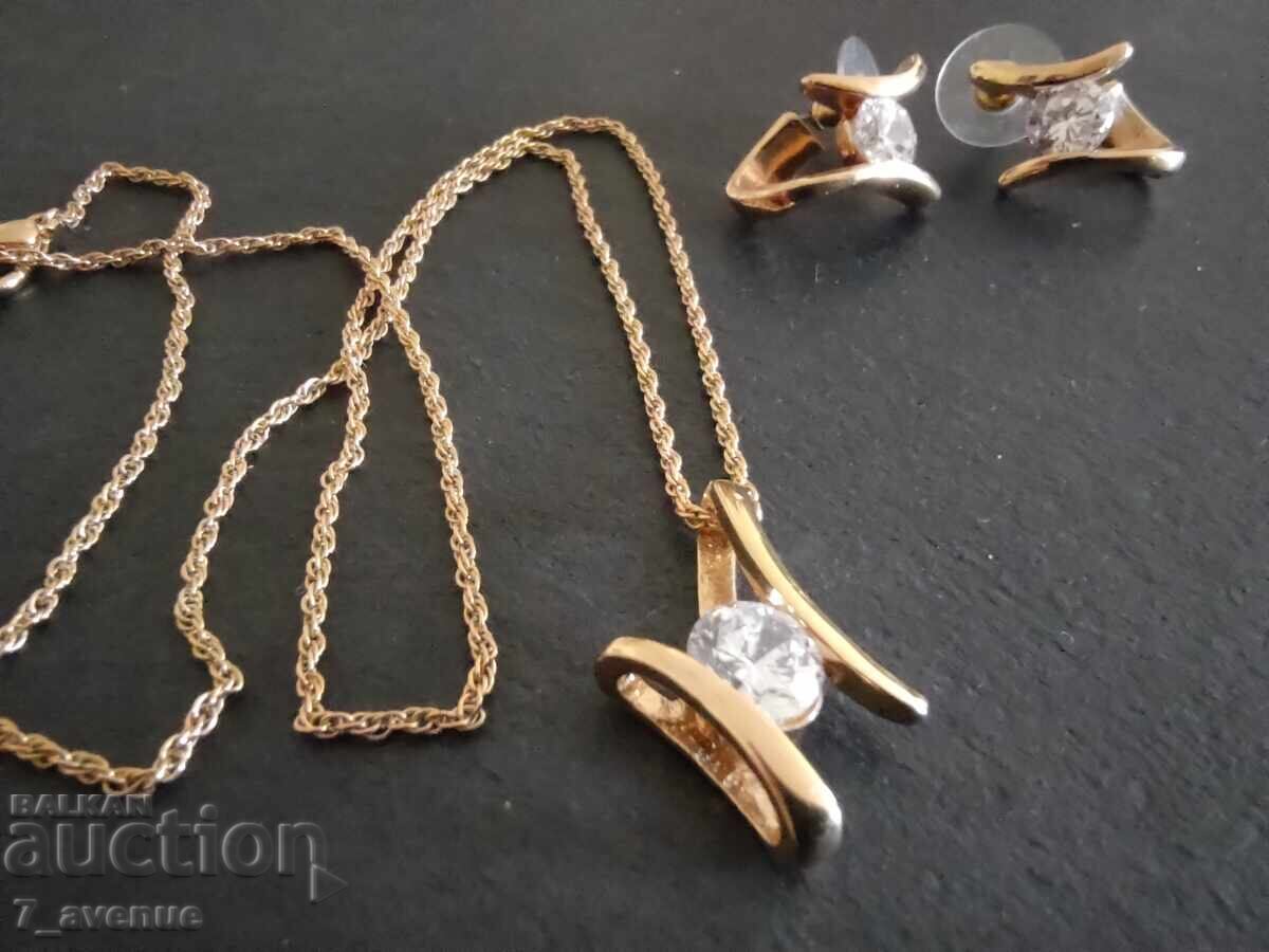 Colier cercei, placat cu aur, lungime aproximativ 40 cm, 20.06.25 - 5