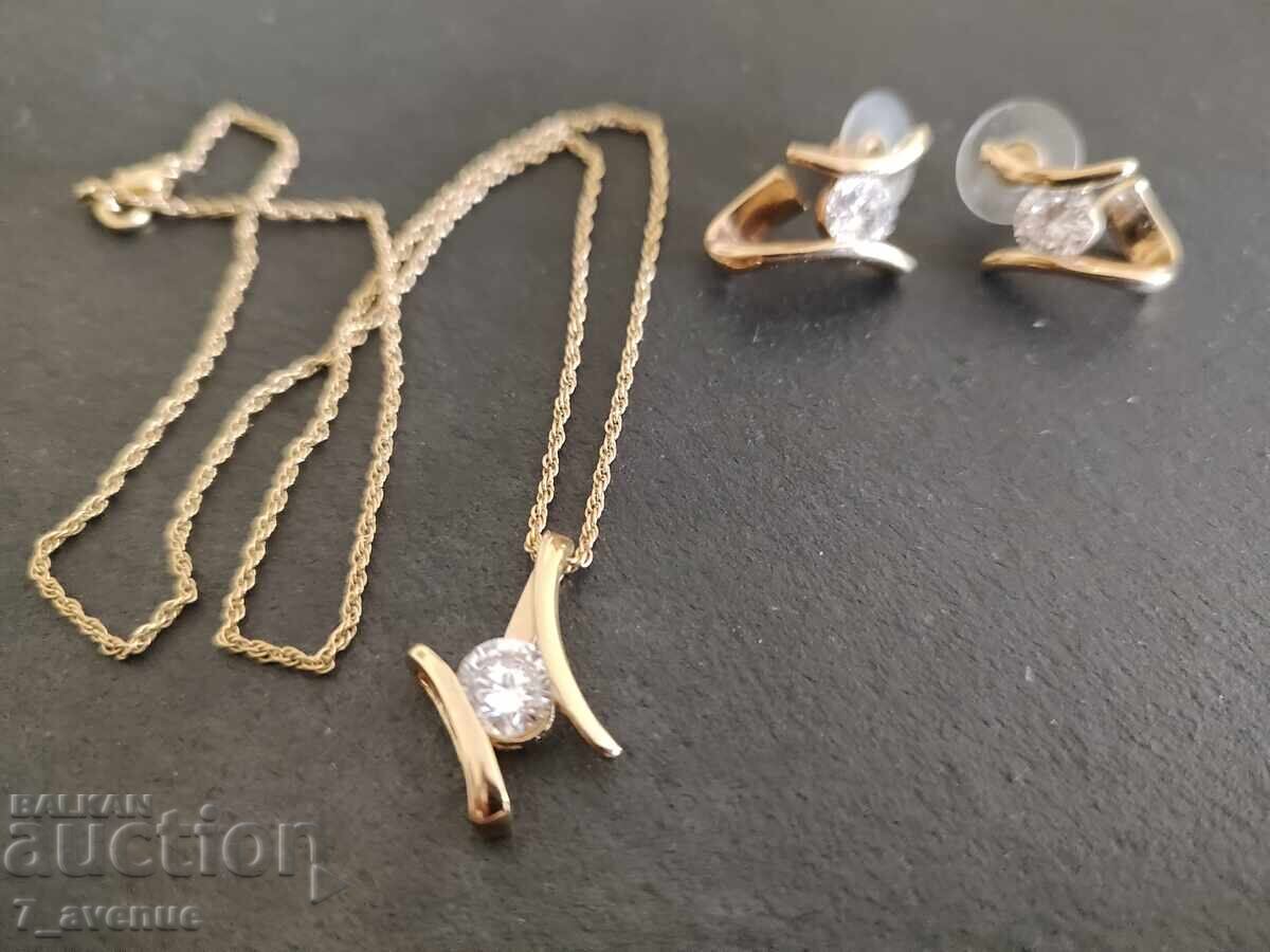 Colier cercei, placat cu aur, lungime aproximativ 40 cm, 20.06.25