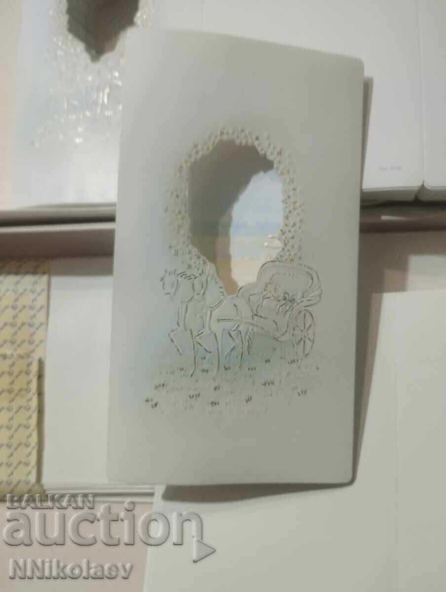 Сватбени покани с пликове и подлистници за текст 100 броя с цена 10.00 лв. | € 5.11