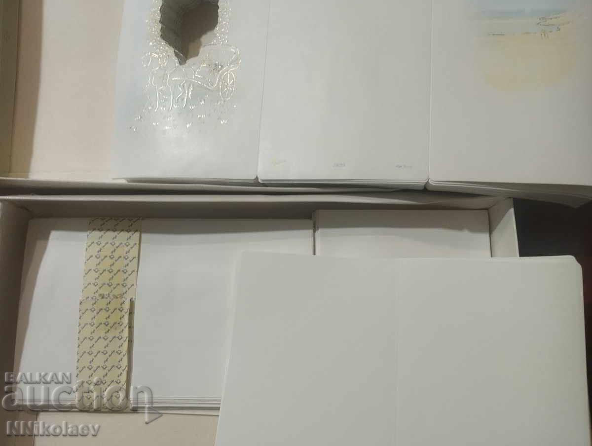 Licitație Invitatii de nunta cu plicuri si foi suplimentare pentru text 100 bucati