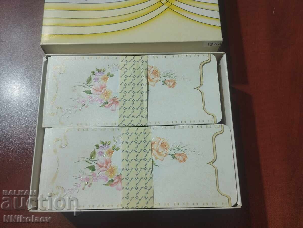 Сватбени покани с твърди подлистници за текст 100 броя