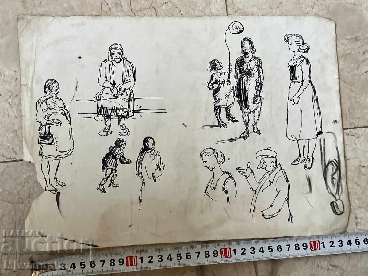 Παλιά συγγραφικά σκίτσα 10λ. το τεμάχιο με τιμή 70.00 BGN | € 35.79