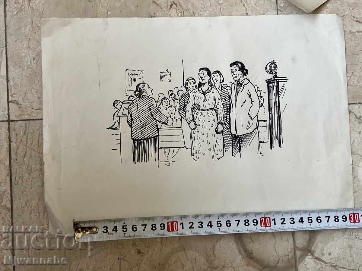 Παλιά συγγραφικά σκίτσα 10λ. το τεμάχιο - 5