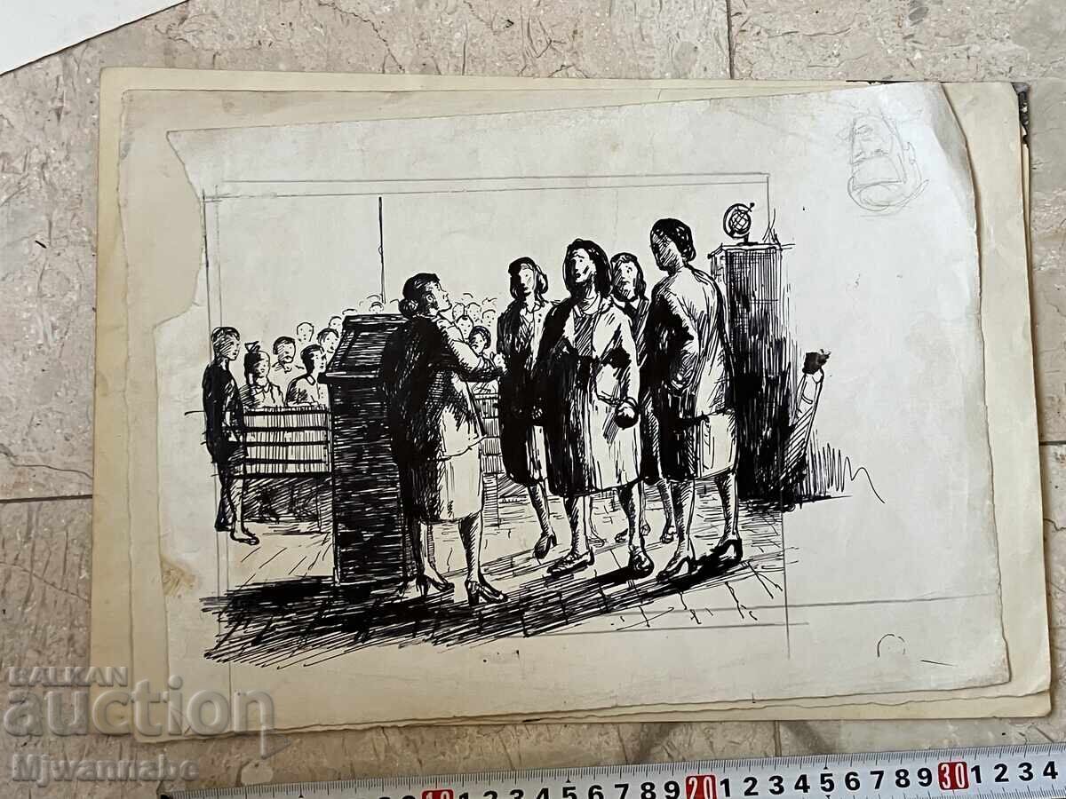 Παλιά συγγραφικά σκίτσα 10λ. το τεμάχιο