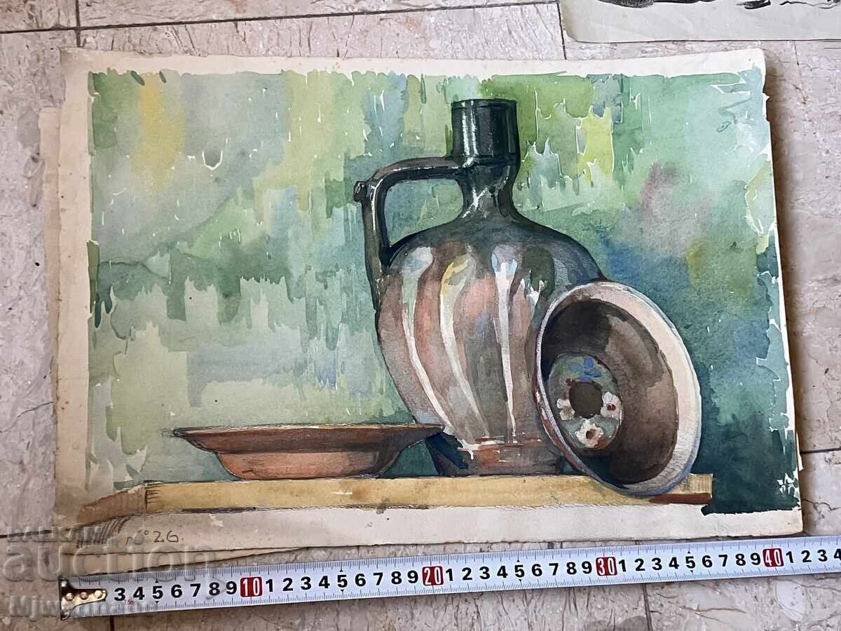 Παλιά, αυθεντικά ακουαρέλες 10lv η μία - 5 Παλιά, αυθεντικά ακουαρέλες 10lv η μία - 5