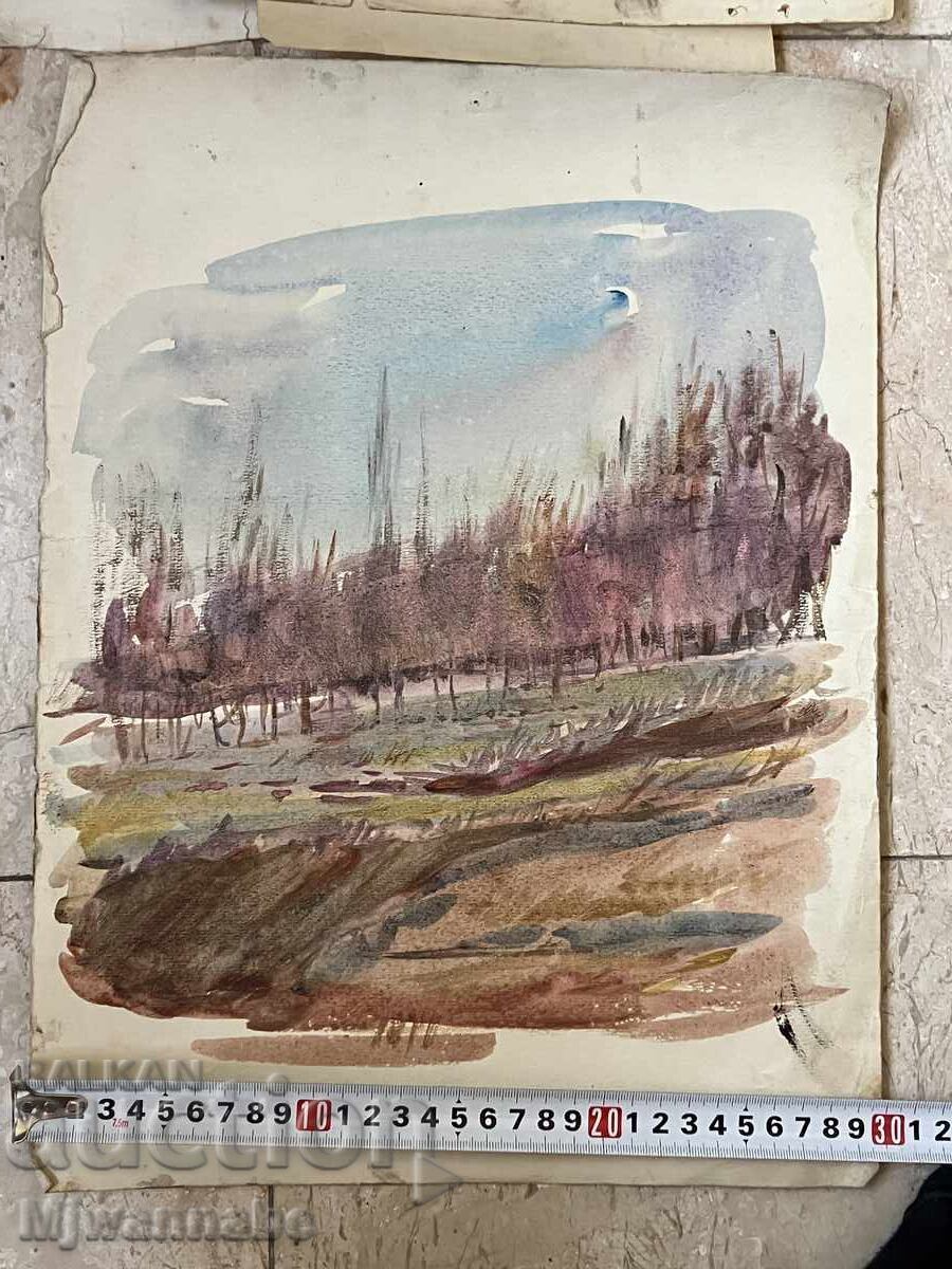 Παλιά, αυθεντικά ακουαρέλες 10lv η μία Παλιά, αυθεντικά ακουαρέλες 10lv η μία