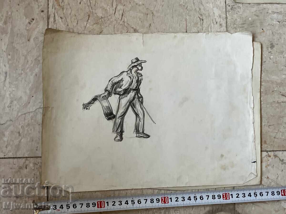 Аукцион Стари авторски скици 5лв брой Аукцион Стари авторски скици 5лв брой