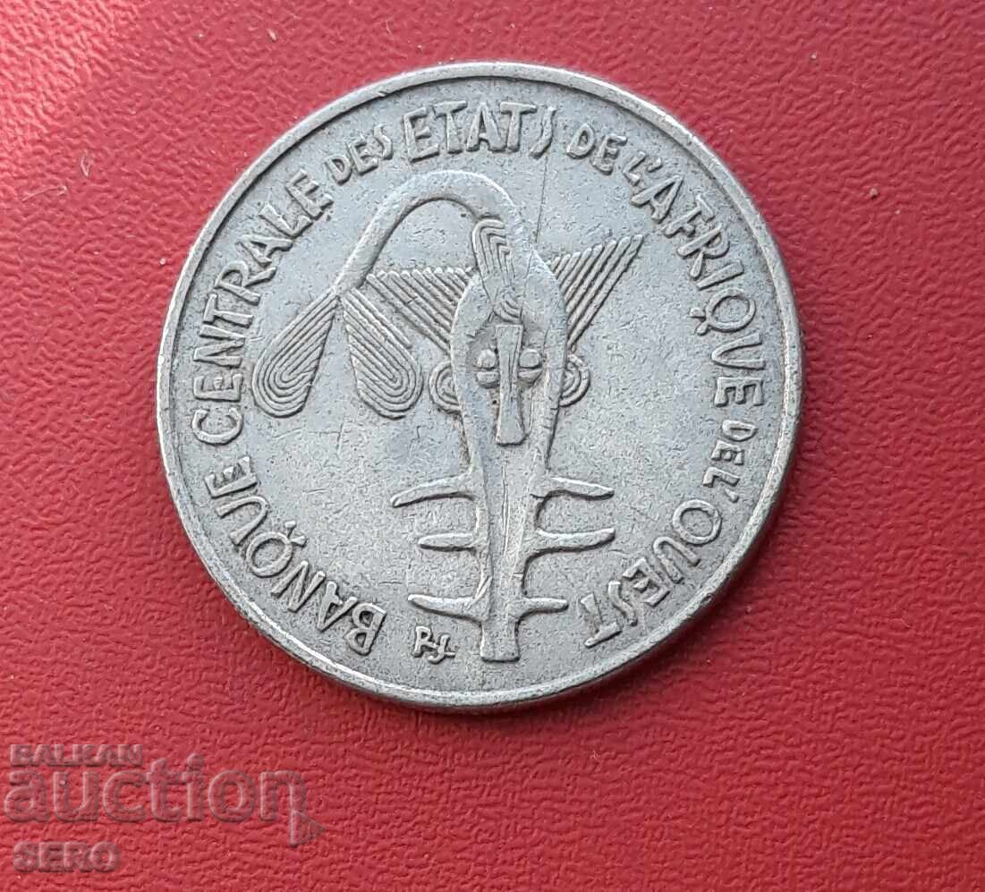 Africa de Vest Franceză - 100 de franci 1978 cu preț 1.50 BGN | € 0.77