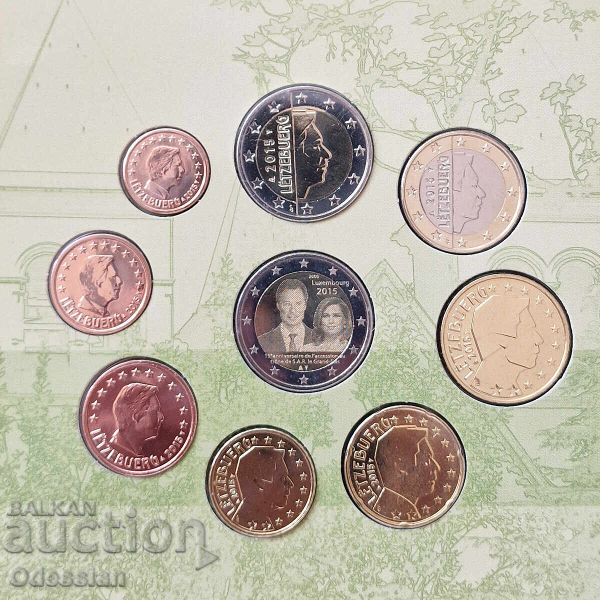 Λουξεμβούργο - 2015 • Τραπεζικό σετ 8 νομισμάτων + 2€ αναμνηστικό