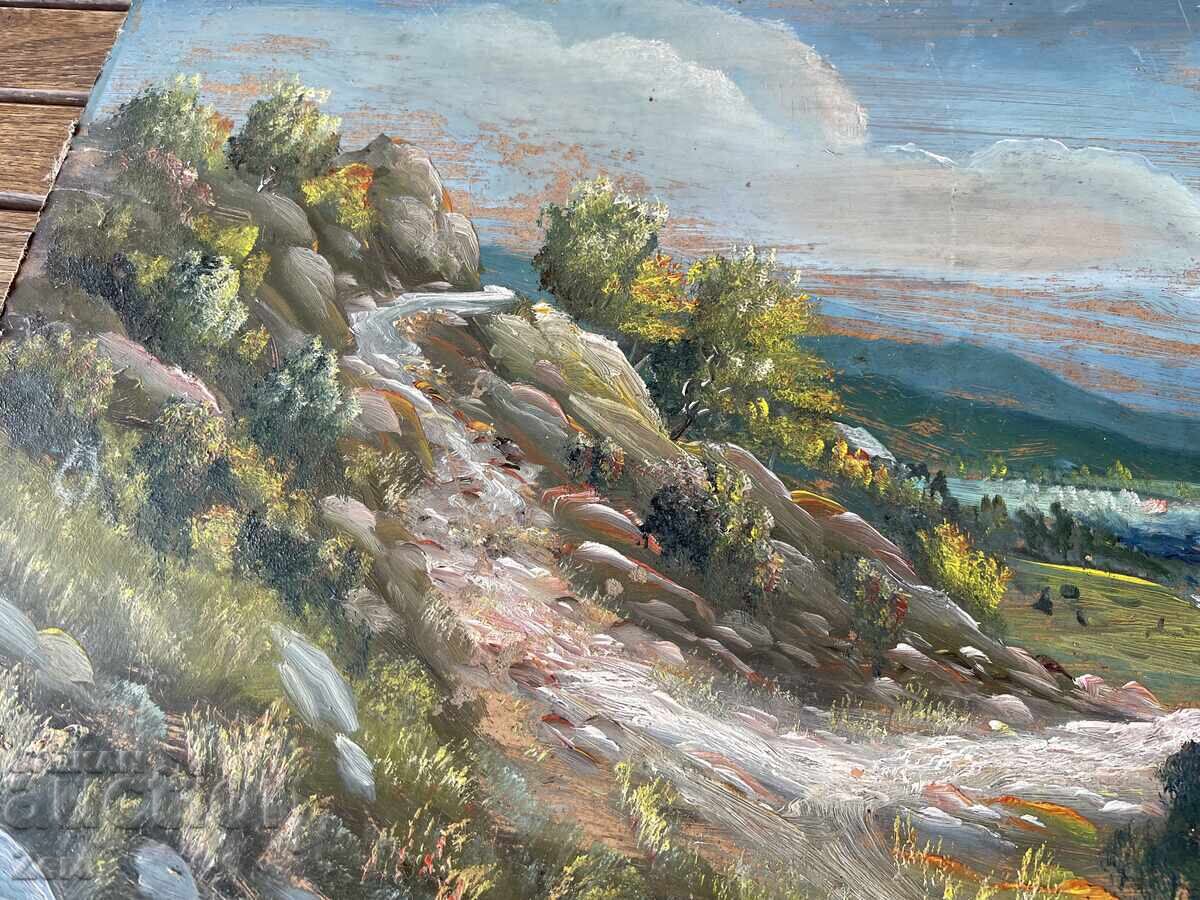 Аукцион Красива Голяма Стара Картина Пейзаж Аукцион Красива Голяма Стара Картина Пейзаж