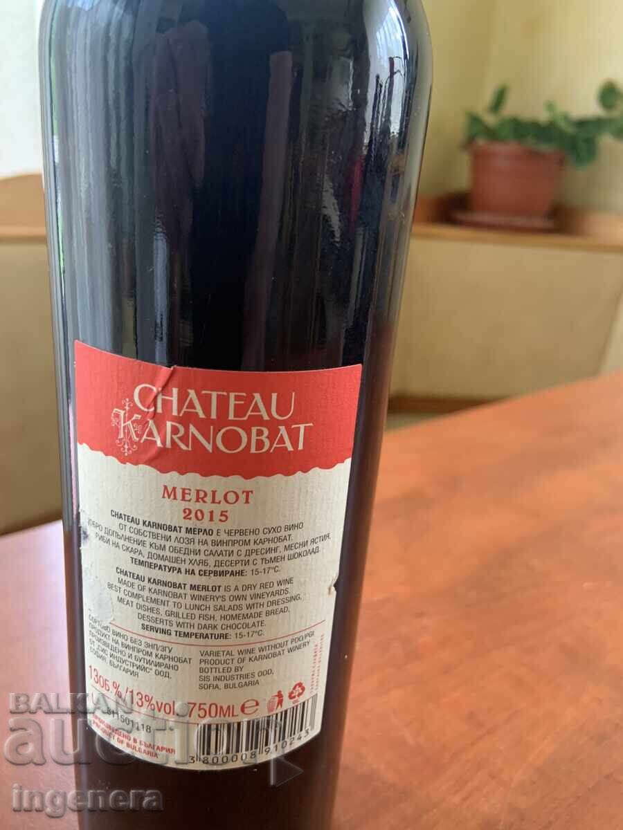 Auction  WINE SHATO KARNOBAT-2015 Y. FOR COLLECTION