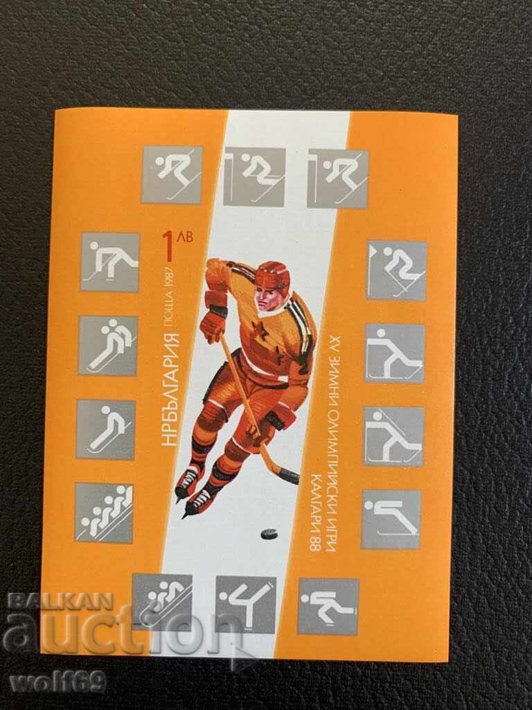 Μπλοκ, γραμματόσημα-XV Χειμερινοί Ολυμπιακοί Αγώνες Calgary'88 (χωρίς τίτλο)-1987