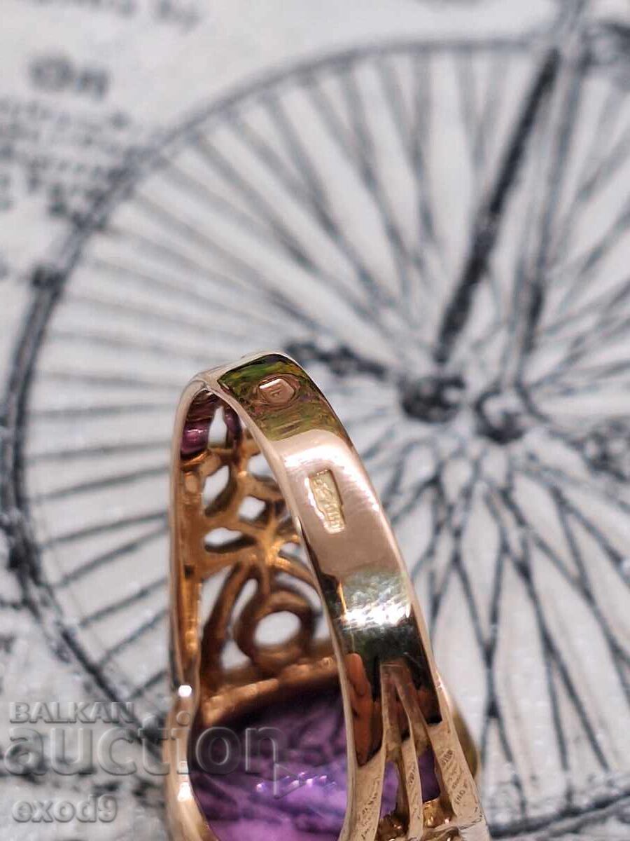 Gold Russian ring, 583 / 14K - 6