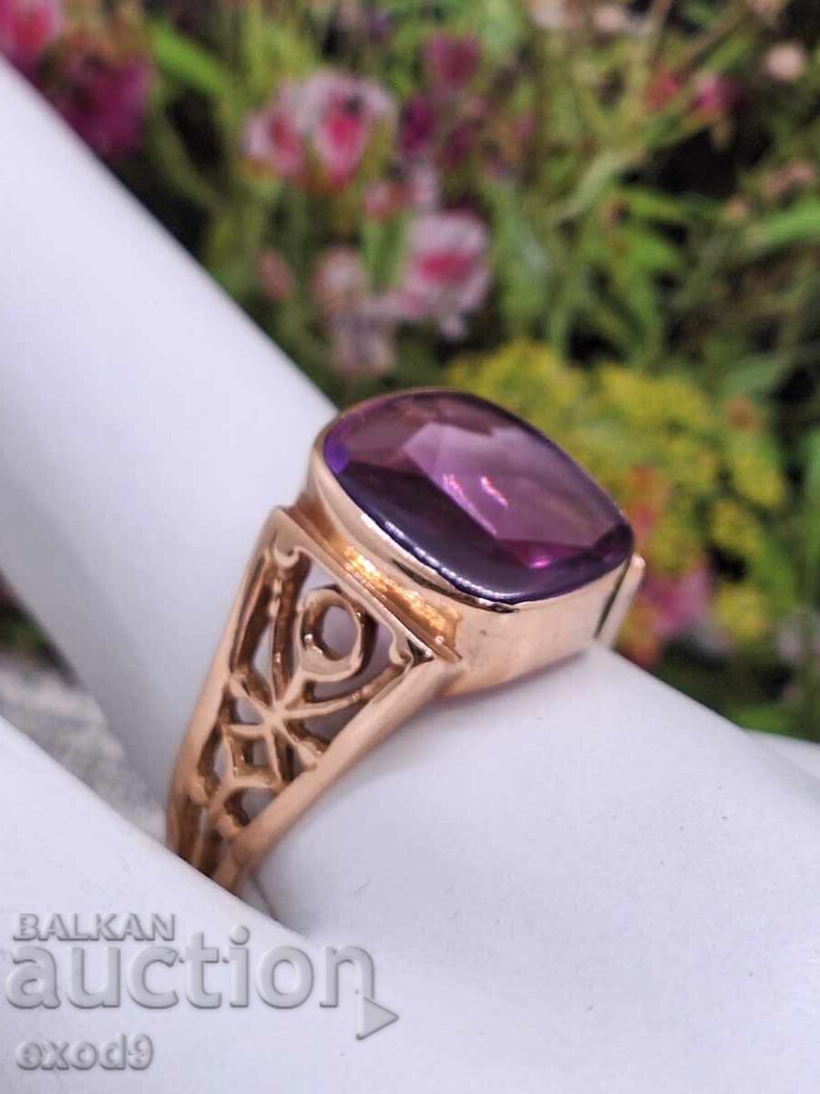 Gold Russian ring, 583 / 14K