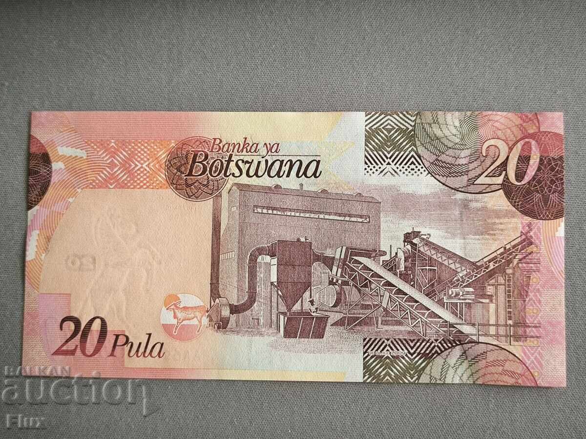 Banknote - Botswana - 20 pula UNC | 2009 with price 20.00 BGN | € 10.23 Banknote - Botswana - 20 pula UNC | 2009 with price 20.00 BGN | € 10.23