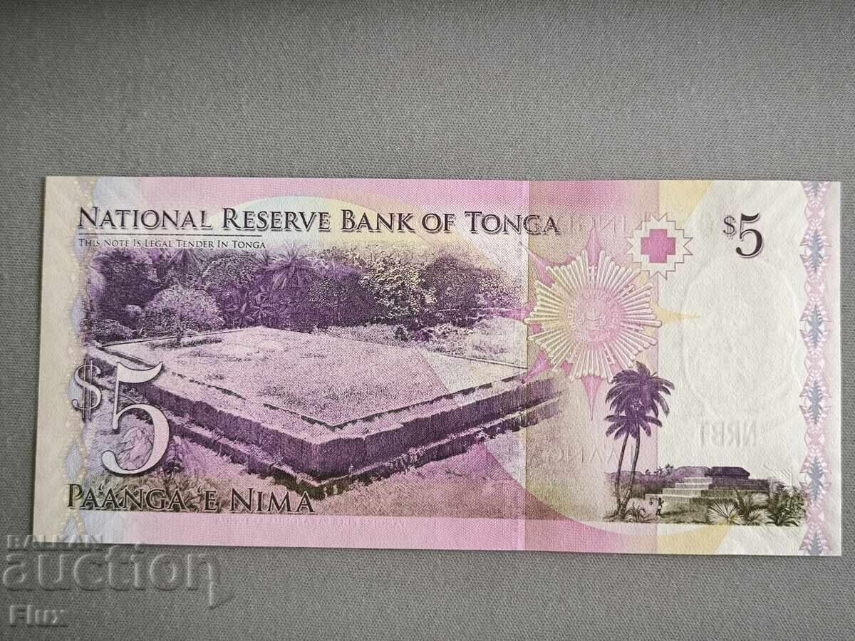 Banknote - Tonga - 5 Pa'anga UNC | 2009 with price 20.00 BGN | € 10.23