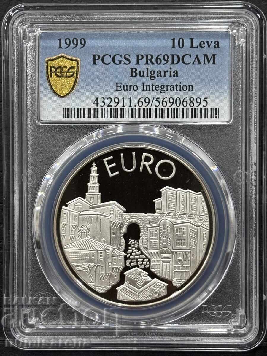 ΒΟΥΛΓΑΡΙΑ 10 ΛΕΒΑ 1999 PCGS PR 69 DCAM ΠΛΟΒΝΤΙΒΣΚΑ ΚŬSHTΑ