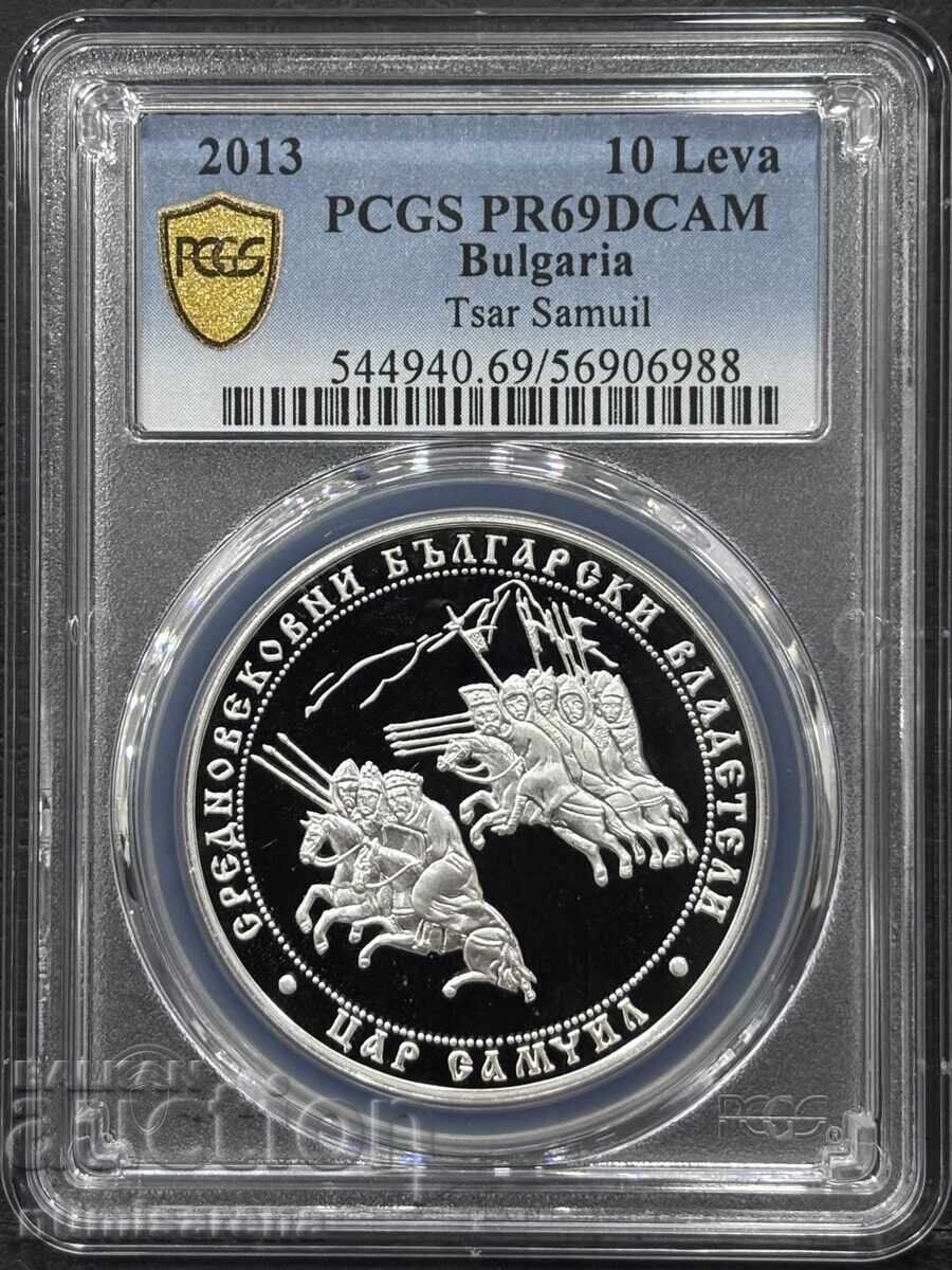 BULGARIA 10 LEVA 2013 PCGS PR 69 DCAM TSAR SAMUIL BULGARIA 10 LEVA 2013 PCGS PR 69 DCAM TSAR SAMUIL