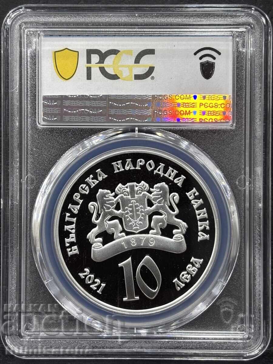 ΒΟΥΛΓΑΡΙΑ 10 ΛΕΒΑ 2021 PCGS PR 69 DCAM ΝΕΣΤΙΝΑΡΣΤΒΟ με τιμή 410.00 BGN | € 209.63