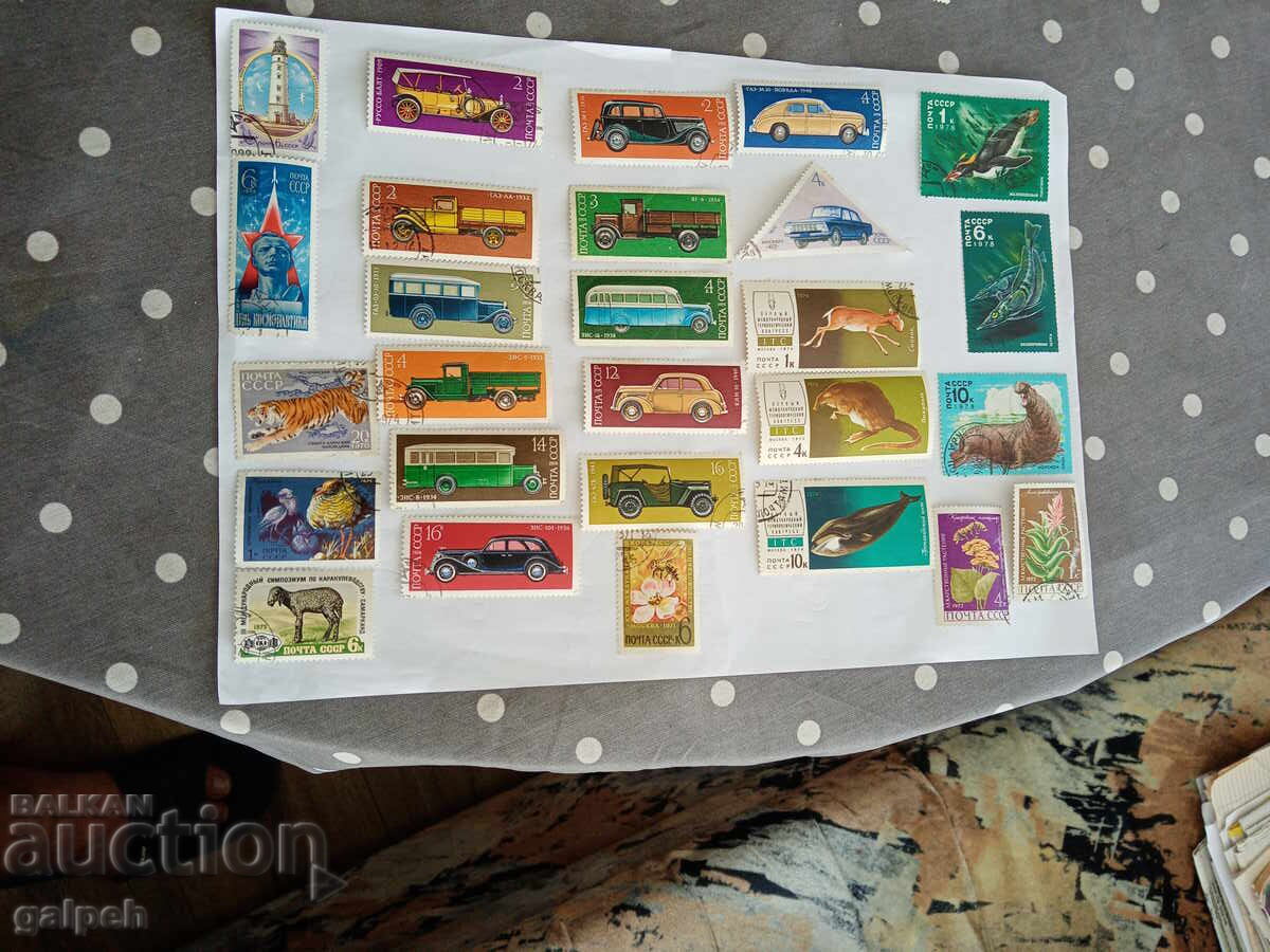 Γραμματόσημα - ΕΣΣΔ - 100+ τμχ με τιμή 15.00 BGN | € 7.67 Γραμματόσημα - ΕΣΣΔ - 100+ τμχ με τιμή 15.00 BGN | € 7.67