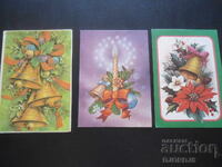 Old New Year's cards, 3 pieces