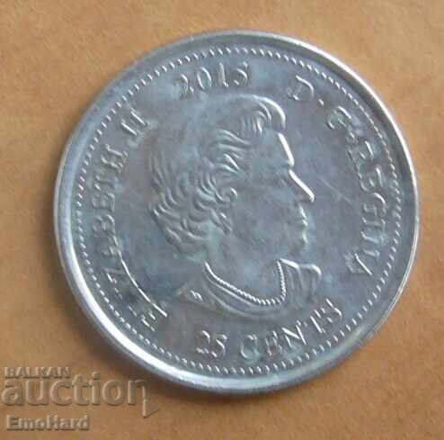 Canada 25 Cents - 2015 Mac with price 1.50 BGN | € 0.77