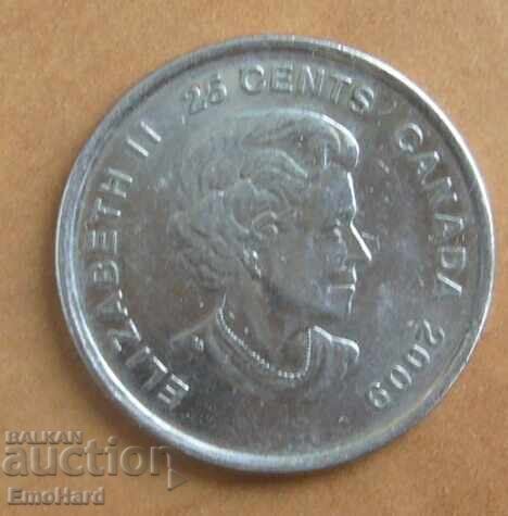 Καναδάς 25 σεντ 2009 - Βανκούβερ Γυναικείο Χόκεϊ με τιμή 1.40 BGN | € 0.72