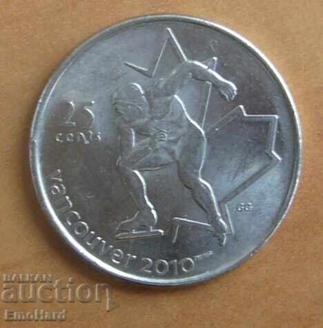 Канада 25 цента 2009 - Ванкувър Кънки