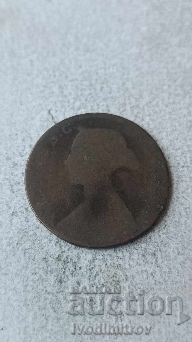 Great Britain 1/2 penny 1861 with price 2.45 BGN | € 1.25