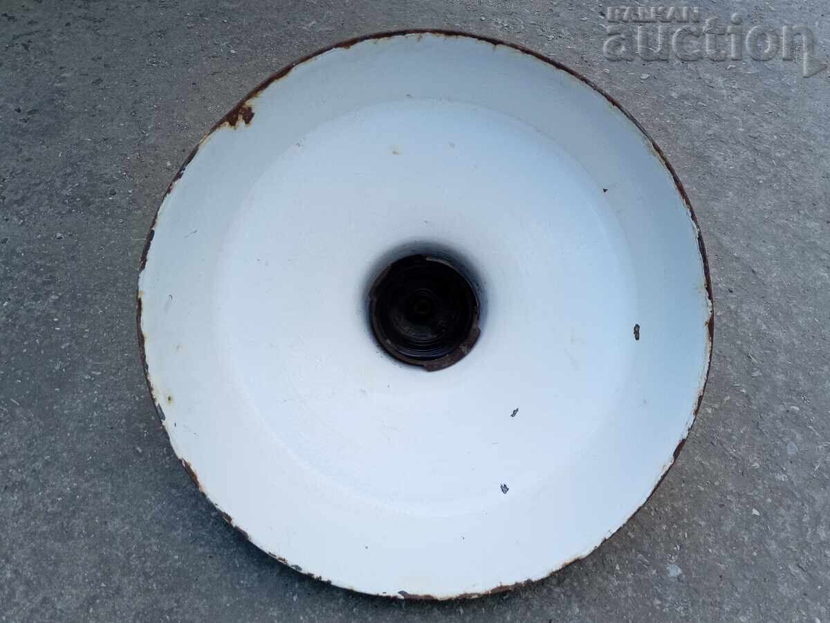 large enameled reflector industrial lamp 60s - 6