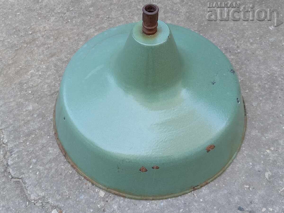 large enameled reflector industrial lamp 60s