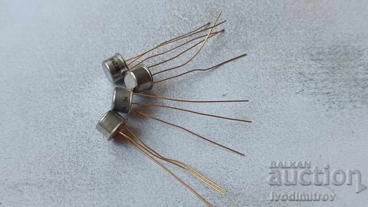 Transistors with gold-plated legs - 4 pieces with price 24.65 BGN | € 12.60