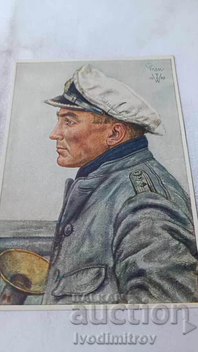 Carte poștală propagandă germană Submarin