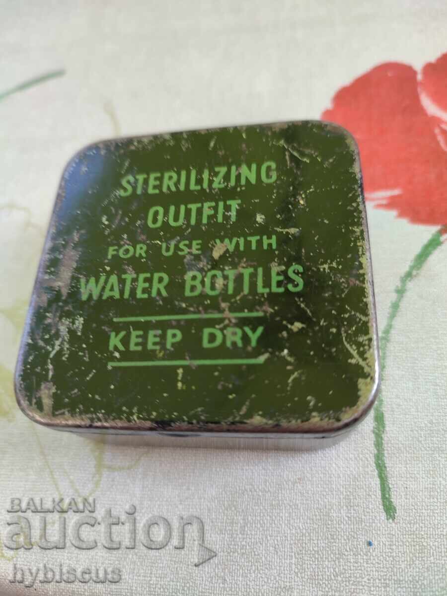 Old metal military box from WWII, imported
