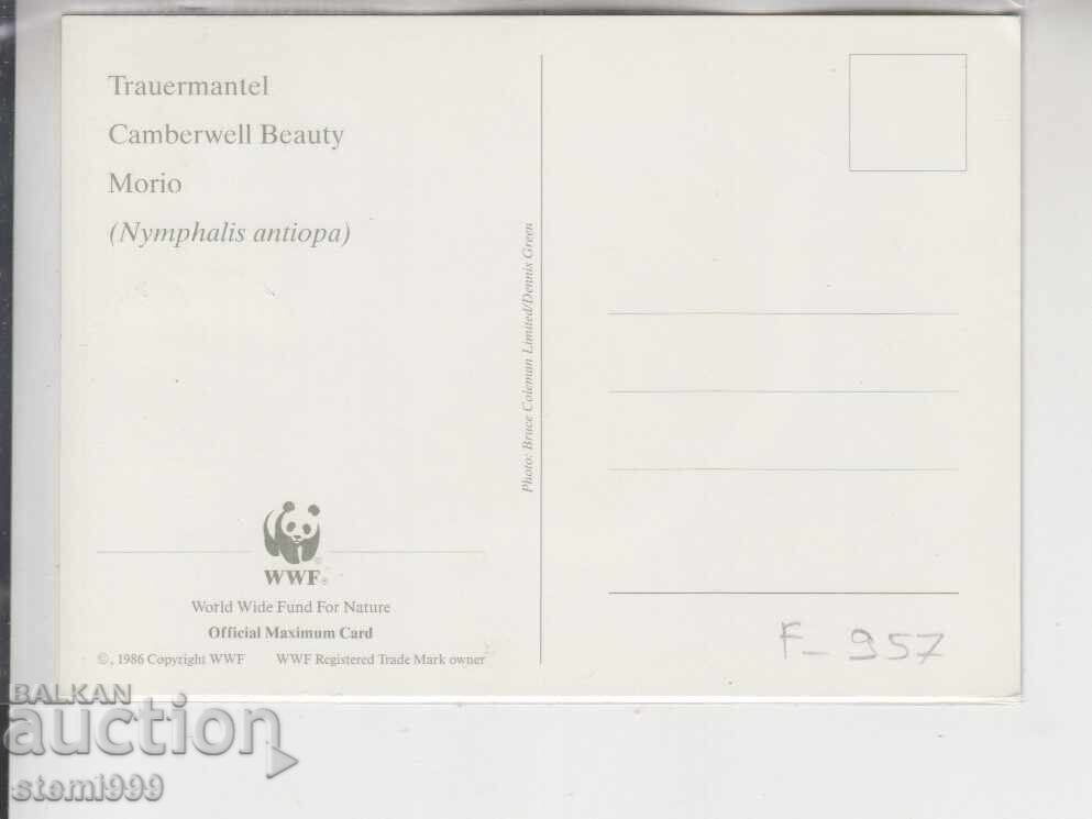 Пощенска картата МАХ ПЕПЕРУДИ ИНСЕКТИ с цена 1.40 лв. | € 0.72 Пощенска картата МАХ ПЕПЕРУДИ ИНСЕКТИ с цена 1.40 лв. | € 0.72