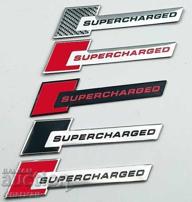 New Audi "SUPERCHARGED" emblems - 110 mm / 30 mm New Audi "SUPERCHARGED" emblems - 110 mm / 30 mm