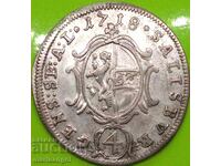 Austria 4 Kreuzer 1718 Franz Anton Furst Salzburg silver