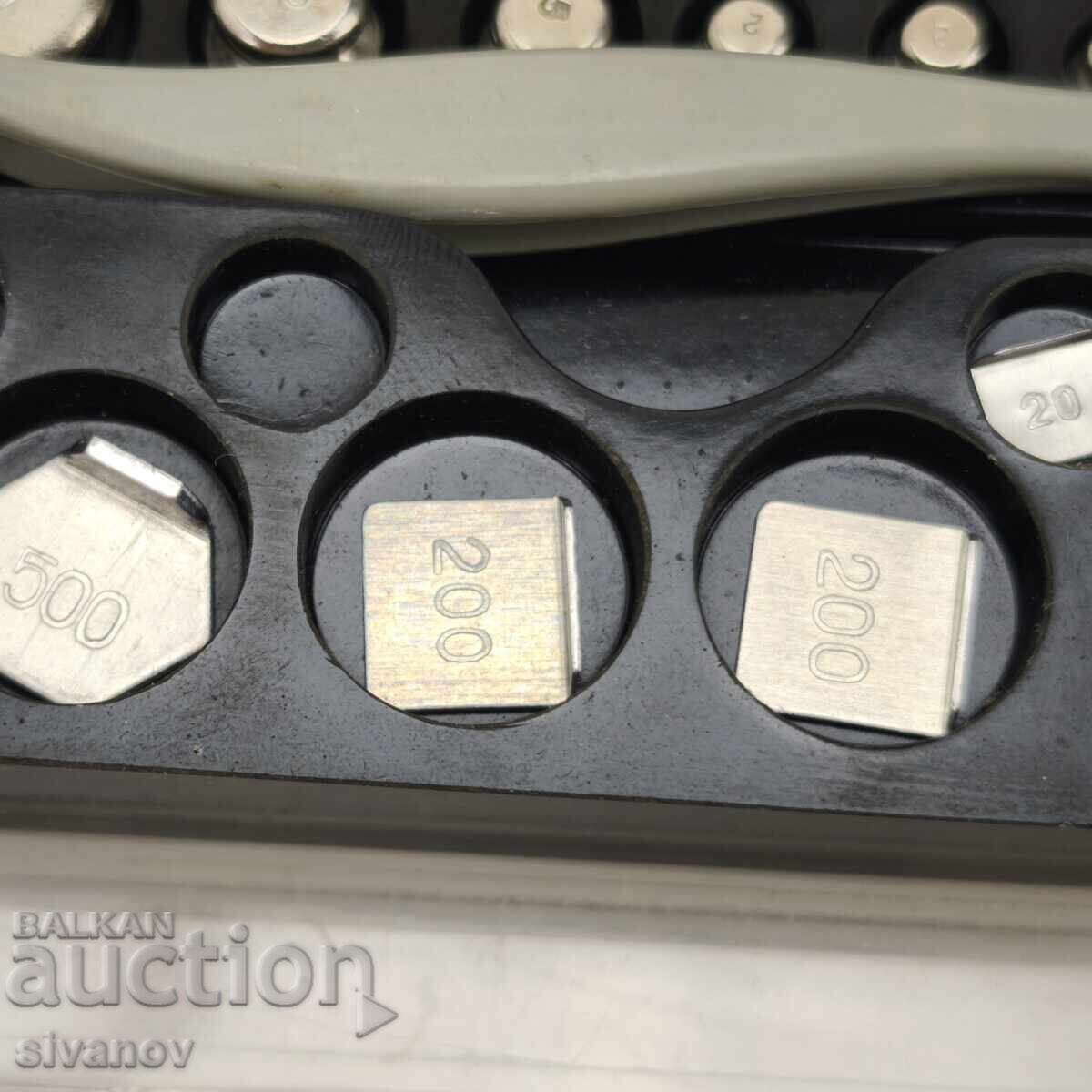 Livrarea Set de greutăți calibrate pentru balanță farmaceutică 20mg-20g #6025