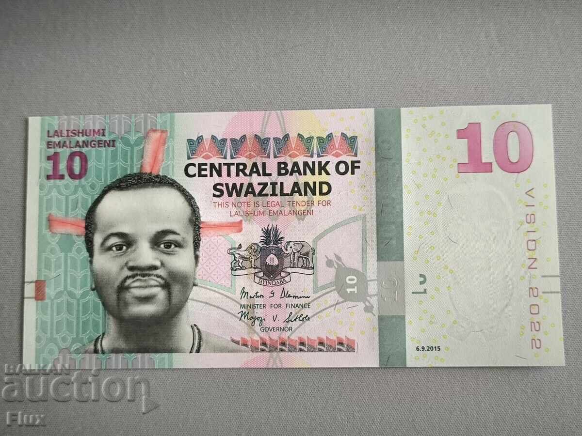 Bancnota - Swaziland - 10 Email UNC | 2022 Bancnota - Swaziland - 10 Email UNC | 2022