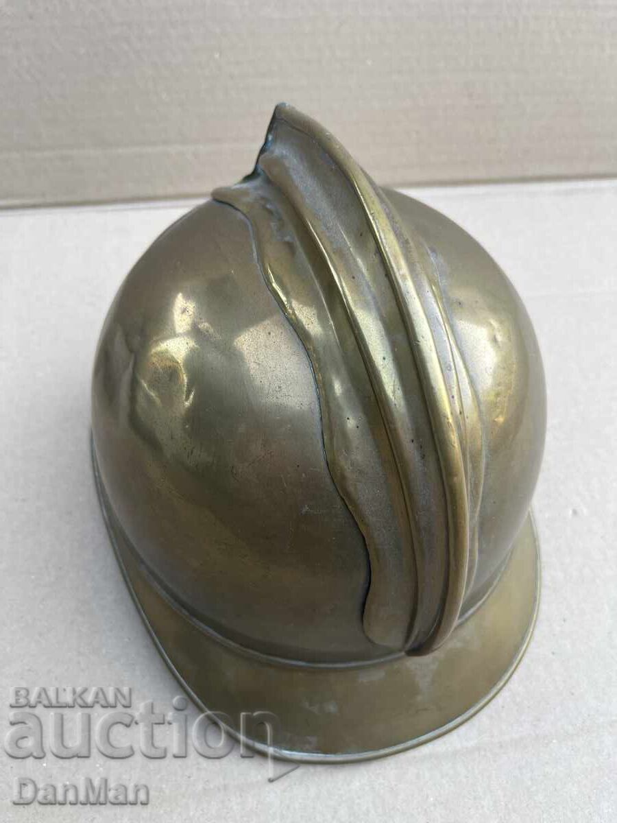 Auction Original authentic French firefighter helmet, from the 40s Auction Original authentic French firefighter helmet, from the 40s